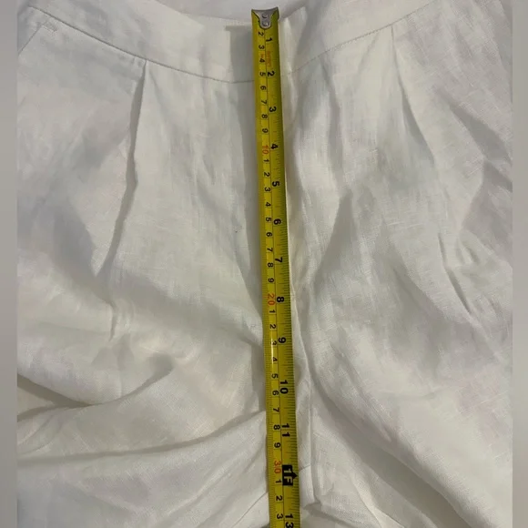 N A-K D White Linen High-Waist Culottes size 6 Wide Leg Summer Chic NWT - Picture 13 of 16